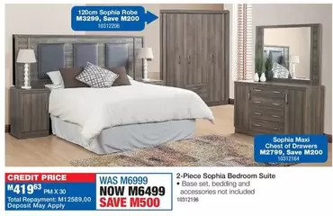 Total - 2-Piece Sophia Bedroom Suite