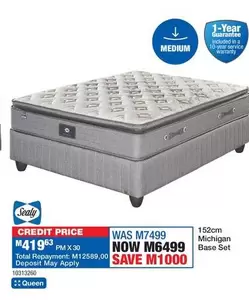 Sealy - 152cm Michigan Base Set