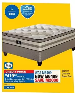 Sealy - 152cm Grande Base Set