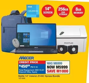 Mecer - Celeron Z140C Xpress Bundle