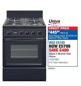 Univa - 4-Burner Gas Stove