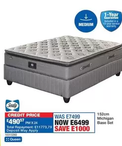 Sealy - 152cm Michigan Base Set