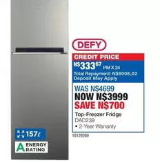Defy - Top-Freezer Fridge DAD239