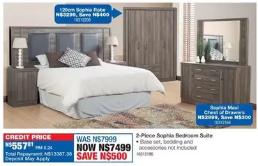 Total - 2-Piece Sophia Bedroom Suite