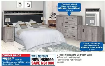 Total - Cassandra Maxi Chest of Drawers, Cassandra His & Hers Robe, Cassandra Bedroom Suite