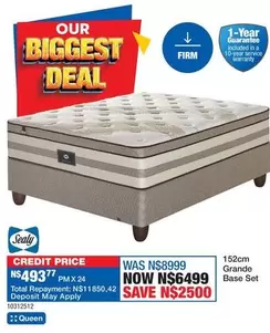 Sealy - 152cm Grande Base Set