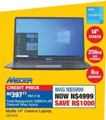 Mecer - Mylife 14" Celeron Laptop