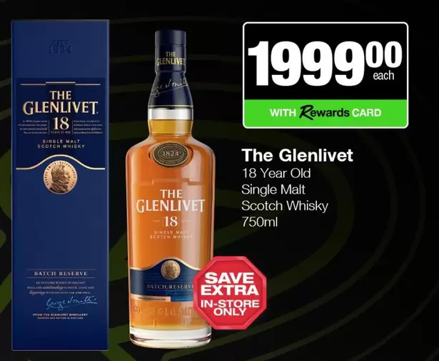 The Glenlivet - 18 Year Old Single Malt Scotch Whisky
