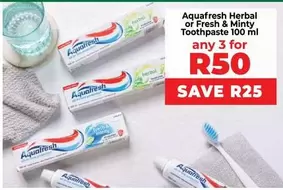 Aquafresh - Herbal or Fresh & Minty Toothpaste