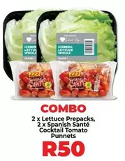 Lettuce Prepacks, Spanish Santé Cocktail Tomato Punnet