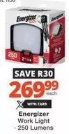 Energizer - Work Light - 250 Lumens