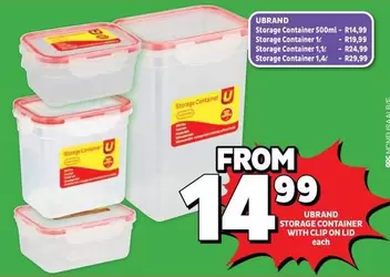 Storage Container with Clip on Lid