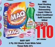 MAQ - Hand Washing Powder, Dishwashing Liquid & Fabric Conditioner