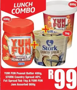 Stork - YUM FUN Peanut Butter & STORK Country Spread Fat Spread Tub