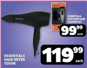 Essentials - ESSENTIALS HAIR DRYER 1200W