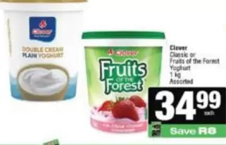Clover - Classic or Fruits of the Forest Yoghurt