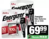 Energizer - Max Batteries AA or AAA