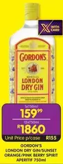 Gordon's - LONDON DRY GIN/SUNSET ORANGE/PINK BERRY SPIRIT APERITIF 750ml