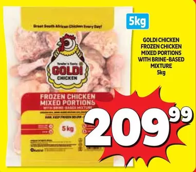 Goldi - GOLD chicken frozen chicken mixed portions with brine-based mixture
