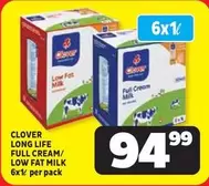Clover - LONG LIFE FULL CREAM/LOW FAT MILK