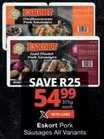 Eskort - Pork Sausages All Variants