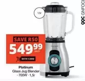 Platinum - Glass Jug Blender