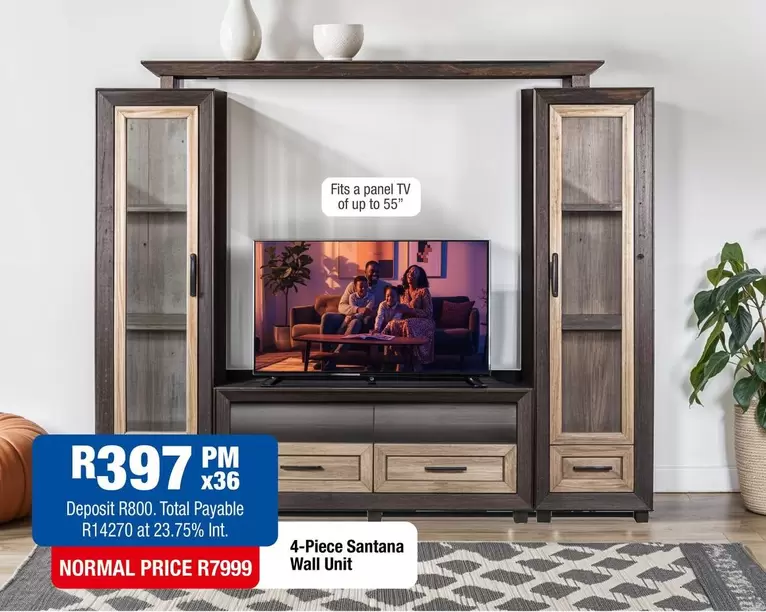 Total - 4-Piece Santana Wall Unit