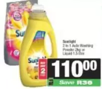 Sunlight - 2 in 1 Auto Washing Powder or Liquid