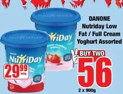 Danone - Nutriday Low Fat / Full Cream Yoghurt