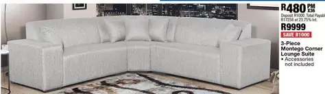 Total - 3-Piece Montego Corner Lounge Suite