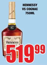 Hennessy - VS COGNAC 750ML