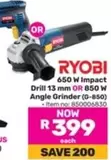 ryobi - Impact Drill 13 mm OR Angle Grinder (G-850)