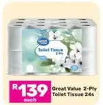Great Value - Toilet Tissue 24s