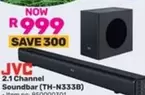 JVC - 2.1 Channel Soundbar (TH-N333B)