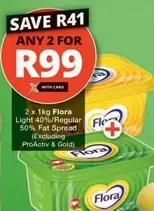Flora -  Light 40%/Regular 50% Fat Spread