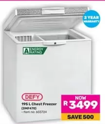 Defy - 195 L Chest Freezer (DMF470)