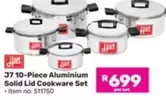 37 10-Piece Aluminium Solid Lid Cookware Set