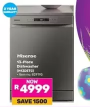 Hisense - 13-Place Dishwasher (H13DETG)