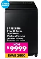 Samsung - 21 kg AI Cavier Top Loader Washing Machine (WA80F21S8BFA)