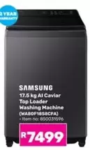 Samsung - 17.5 kg Al Caviar Top Loader Washing Machine (WA80F18S8CFA)