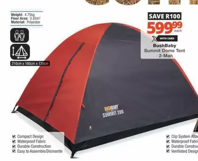 Summit Dome Tent 2-Man