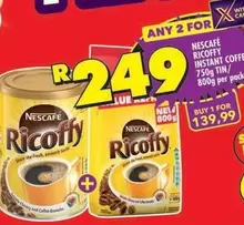 Ricoffy - RICOFI INSTANT COFFEE 750G TIN / 800G pack