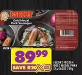 Eskort - Gold Medal Pork Sausages