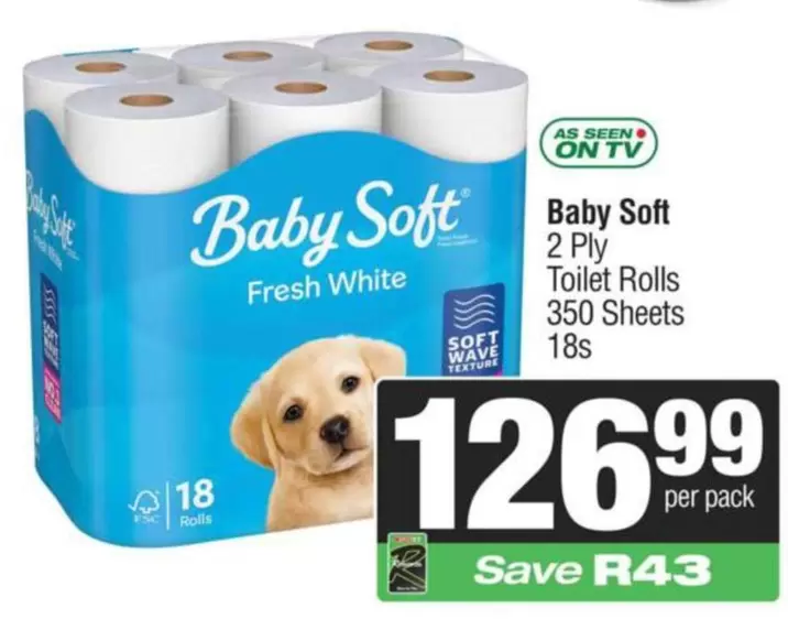Baby Soft - 2 Ply Toilet Rolls