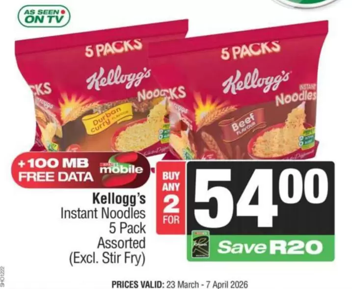Kellogg's - Instant Noodles 5 Pack Assorted