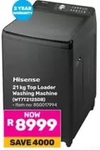 Hisense - 21 kg Top Loader Washing Machine (WT7T21250B)