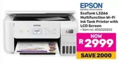 Epson - EcoTank L3266 Multifunction Wi-Fi Ink Tank Printer with LCD Screen