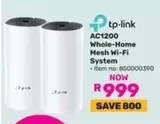 TP-LINK - AC1200 Whole-Home Mesh Wi-Fi System