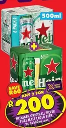 Heineken - ORIGINAL/SILVER PURE MALT LAGER BEER