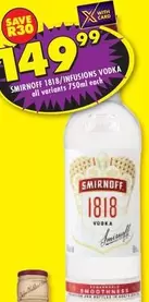 Smirnoff - 1818/Infusions Vodka